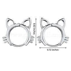 Women Cat Brass Leverback Earrings&nbsp;JE965A