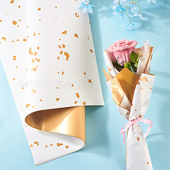20 Sheets Plastic Gold Foil Flower Bouquets Wrapping Packaging&nbsp;DIY-TAC0025-13A