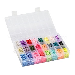 240G 24 Colors Handmade Polymer Clay Beads&nbsp;CLAY-JP0001-08-6mm