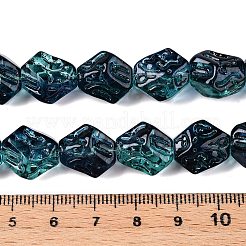 電気メッキガラスビーズセット  ナゲット  ライトシーグリーン  13.5~14x13.5x10mm  穴：0.9mm  約49~50個/連  26.97~27.56インチ（68.5~70cm）&nbsp;EGLA-N012-09C