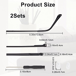 2 Sets Alloy Eyeglasses Arm&nbsp;FIND-GF0007-60EB