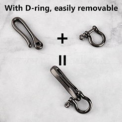 2Pcs Brass Shackle Clasps with Brass S Hook Clasps&nbsp;KK-PH0006-13