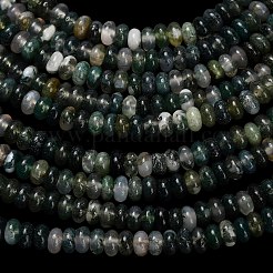 Natural Moss Agate Beads Strands&nbsp;G-L635-A27-4x2mm