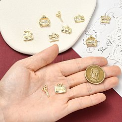 10Pcs 5 Styles Brass Micro Pave Clear Cubic Zirconia Pendants&nbsp;KK-CJ0004-26G