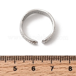 304ステンレススチールカフオープンリング  ステンレス鋼色  7mm  usサイズ7 1/4(17.5mm)&nbsp;RJEW-P188-02B-P
