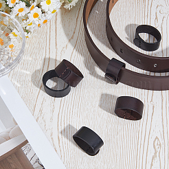 2Sets 2 Colors PU Leather Waist Belt Keeper Rings&nbsp;FIND-GF0009-20A