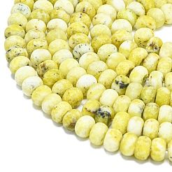 Natural Yellow Turquoise(Jasper) Beads Strands&nbsp;G-P575-A33-8x5mm