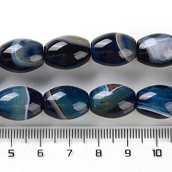 Natural Banded Agate (Dyed & Heated) Beads Strands&nbsp;G-M446-D01-01D