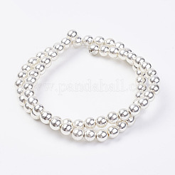 Non-magnetic Synthetic Hematite Bead Strands&nbsp;G-P262-25-6mm-S