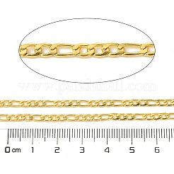 10m イオンプレーティング(IP) 304 ステンレススチール フィガロチェーン  溶接されていない  スプールで  18KGP本金メッキ  6.5x3x1ミリ＆4.5x3x1mm  約32.81フィート（10m）/ロール&nbsp;CHS-G035-02E-G