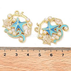 Rack Plating Alloy Enamel Pendants&nbsp;FIND-Q099-08C-03