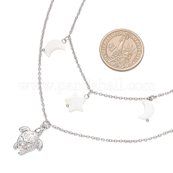 304 Stainless Steel Turtle with Star Jewelry Sets&nbsp;SJEW-JS01352