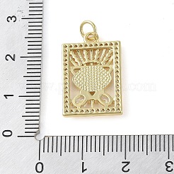 Brass Micro Pave Clear Cubic Zirconia Pendants&nbsp;KK-Q813-06A-G