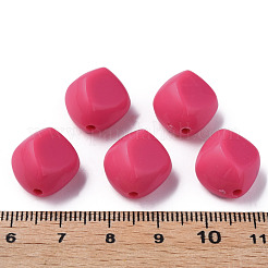 不透明なアクリルビーズ  ナゲット  濃いピンク  15.5x14x11mm  穴：1.8mm  約380個/500g&nbsp;MACR-S373-137-A10