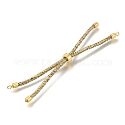 Braided Cotton Cord Slider Bracelet Making&nbsp;MAK-R001-01G-19
