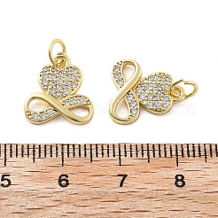 Brass Micro Pave Cubic Zirconia Pendants&nbsp;KK-C092-24D-G
