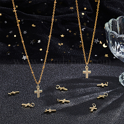 12Pcs Brass Micro Pave Cubic Zirconia Charms&nbsp;KK-UN0005-12