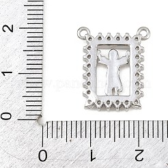 Brass Micro Pave Clear Cubic Zirconia Pendants&nbsp;KK-CBA6A75-48B-P