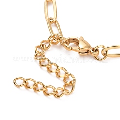 304ステンレススチール南京錠とスケルトンキーペンダントネックレス（女性用）  ゴールドカラー  17.91インチ（45.5cm）&nbsp;NJEW-G018-11G