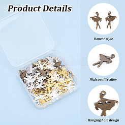100Pcs 5 Colors Tibetan Style Alloy Pendants&nbsp;FIND-SC0022-34