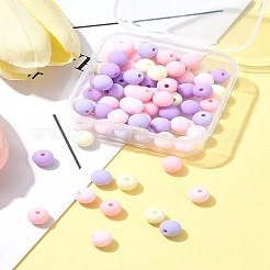 70Pcs Rubberized Style Acrylic Beads&nbsp;MACR-FS0001-71C