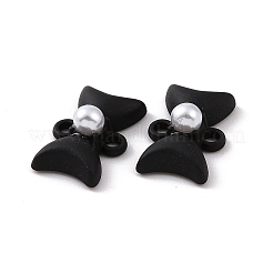 スプレー塗装合金コネクタ チャーム  アクリルビーズで  カドミウムフリー＆鉛フリー  ちょう結びのリンク  ミックスカラー  9x14x4.5mm  穴：1.4mm&nbsp;PALLOY-D007-60