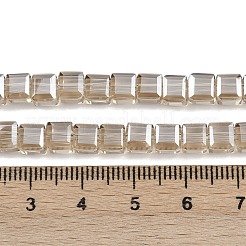 Electroplate Transparent Glass Beads Strands&nbsp;EGLA-B011-07A-PL03