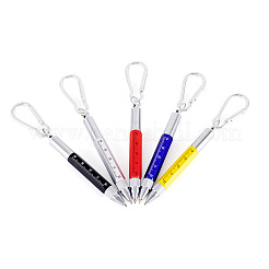 5Pcs 5 Colors Aluminum Practical 6-in-1 Keychain Pen&nbsp;AJEW-TA0002-13B