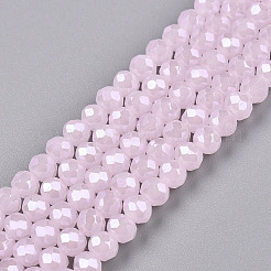 Electroplate Glass Beads Strands&nbsp;EGLA-A044-J4mm-A02