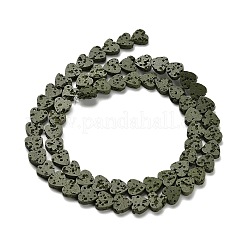 Synthetic Lava Rock Dyed Beads Strands&nbsp;G-R010-01D