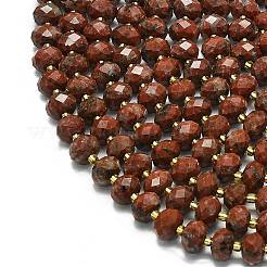 Natural Red Sesame Jasper Beads Strands&nbsp;G-P573-A33-01