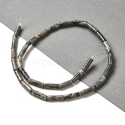 天然多色碧玉/ピカソストーン/ピカソ碧玉ビーズ連売り  コラム  13.5~14x4~4.5mm  穴：1.2mm  約28個/連  15.16''（38.5センチメートル）&nbsp;G-D464-26