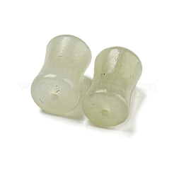 天然ネフライト翡翠/和田翡翠ビーズ  竹  11x7mm  穴：1.2mm&nbsp;G-H036-04