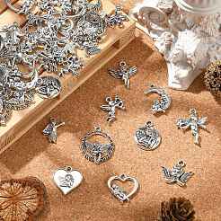 100Pcs 10 Styles Tibetan Style Alloy Pendants&nbsp;TIBEP-CJ0003-05