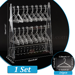 Coat Hanger Shaped Acrylic Earring Display Stands&nbsp;EDIS-WH0029-90