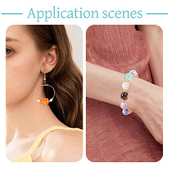 80pcs 4 colors Two Tone Acrylic Beads&nbsp;TACR-TA0001-50B