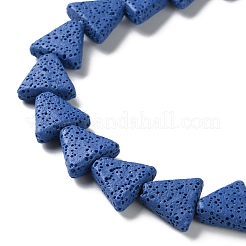 Triangle Dyed Natural Lava Rock Beads Strands&nbsp;G-O126-04A-03