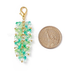 Trumpet Flower Glass Pendant Decorations&nbsp;HJEW-JM00800-05