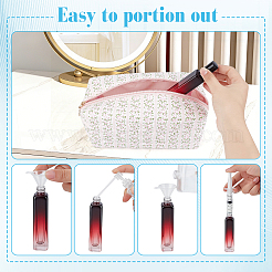 長方形グラデーションガラススプレーボトル14個  プラスチックポンプ2個付き  スクリュー式手押し式接着剤ディスペンサーシリンジ2個  プラスチック漏斗ホッパー2個と使い捨てトランスファーピペット  ミックスカラー  2.15x2.15x11.95cm  容量：15ml（0.51fl.oz）  7色  2個/カラー  14pc&nbsp;AJEW-GO0005-86