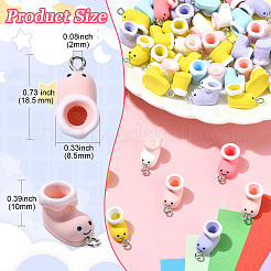 50Pcs Opaque Resin Pendants&nbsp;RESI-CJ0004-45