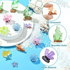 28Pcs 14 Styles Resin Marine Organism Display Decorations&nbsp;RESI-CJ0004-72