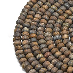 天然石ブロンザイトビーズ連売り  艶消し  ロンデル  6x4mm  穴：1mm  約93~96個/連  14.57~14.76インチ（37~37.5cm）&nbsp;G-P575-A28-6x4mm