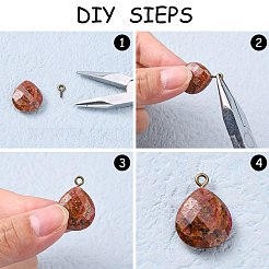 アイアンスクリューアイピンヒートンキャップ  片穴ドビーズ用のdiyメタルジュエリーサプライ  鉛フリーとニッケルフリー  アンティークブロンズ  8x4x1mm  穴：2mm&nbsp;X-E561Y-AB-FF