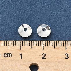 真鍮ビーズ  ディスク  カドミウムフリー＆鉛フリー  ラックめっき  長持ちメッキ  925銀メッキ  6x3mm  穴：1.5mm&nbsp;KK-H532-37D-S