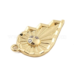 Brass Micro Pave Cubic Zirconia Pendants&nbsp;KK-L228-25A-G