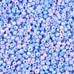 ピカソガラスシードビーズ  丸い穴  ロンデル  ライトスカイブルー  2~2.5x1.5~2mm  穴：0.7~0.8mm  約36000個/ポンド&nbsp;GL-N001-01A-02
