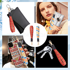2Pcs 2 Colors Nylon Hand Wrist Lanyard for Phone Decoration Key Chain&nbsp;FIND-GO0001-01A