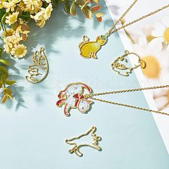 20Pcs 10 Style Alloy Open Back Bezel Big Pendants&nbsp;FIND-OC0001-57