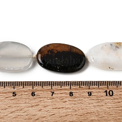 天然のアフリカオパールビーズ連売り  フラットオーバル  23~33x15~20x5~6mm  穴：1.6mm  約13~17個/連  15.75''（40cm）〜16.54''（42cm）&nbsp;G-D365-C01