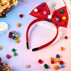 200Pcs 2 Styles Handmade DIY Doll Craft Pom Pom Yarn Pom Pom Balls&nbsp;AJEW-TA0002-18
